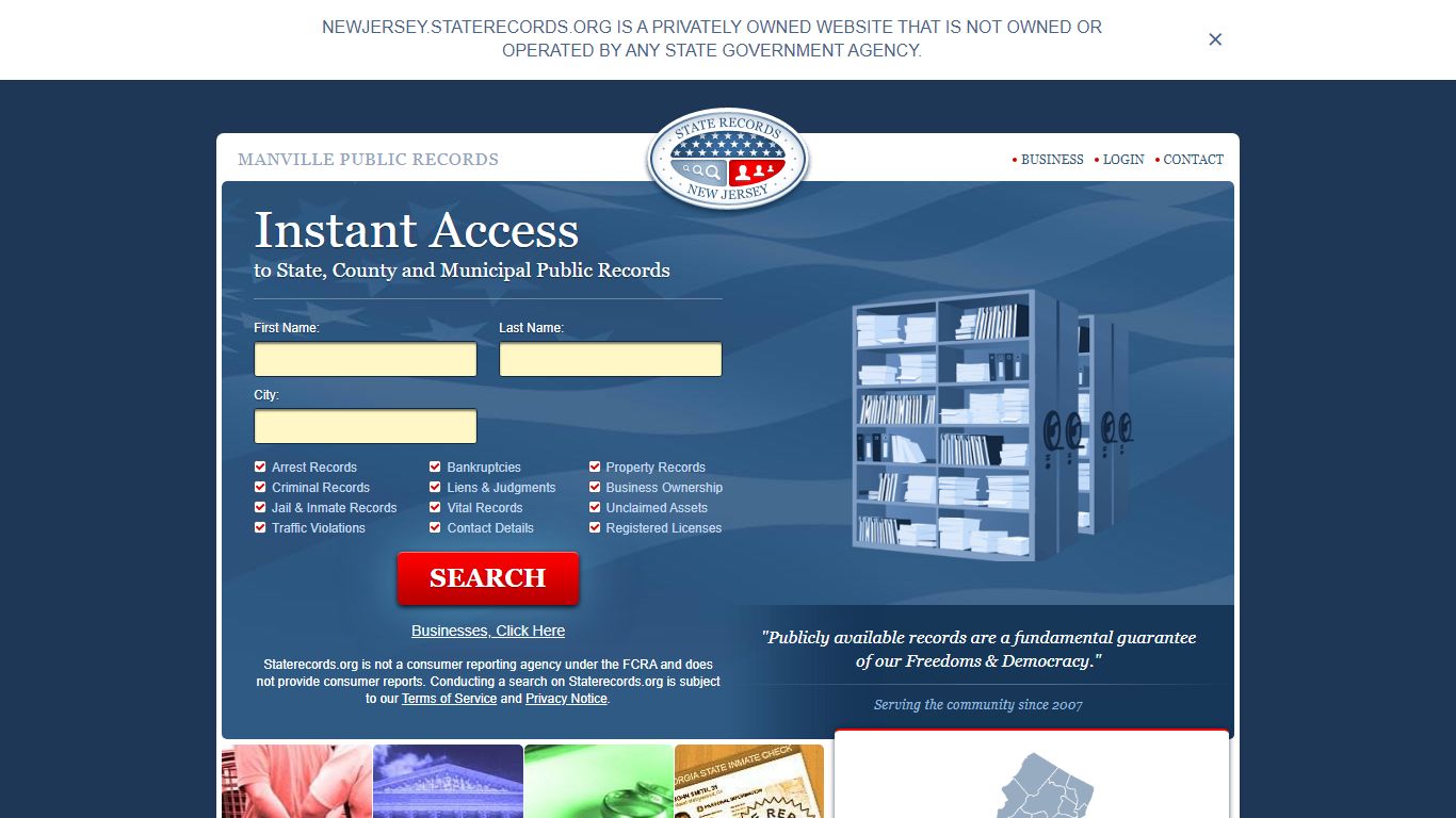 Manville Arrest and Public Records | New Jersey.StateRecords.org